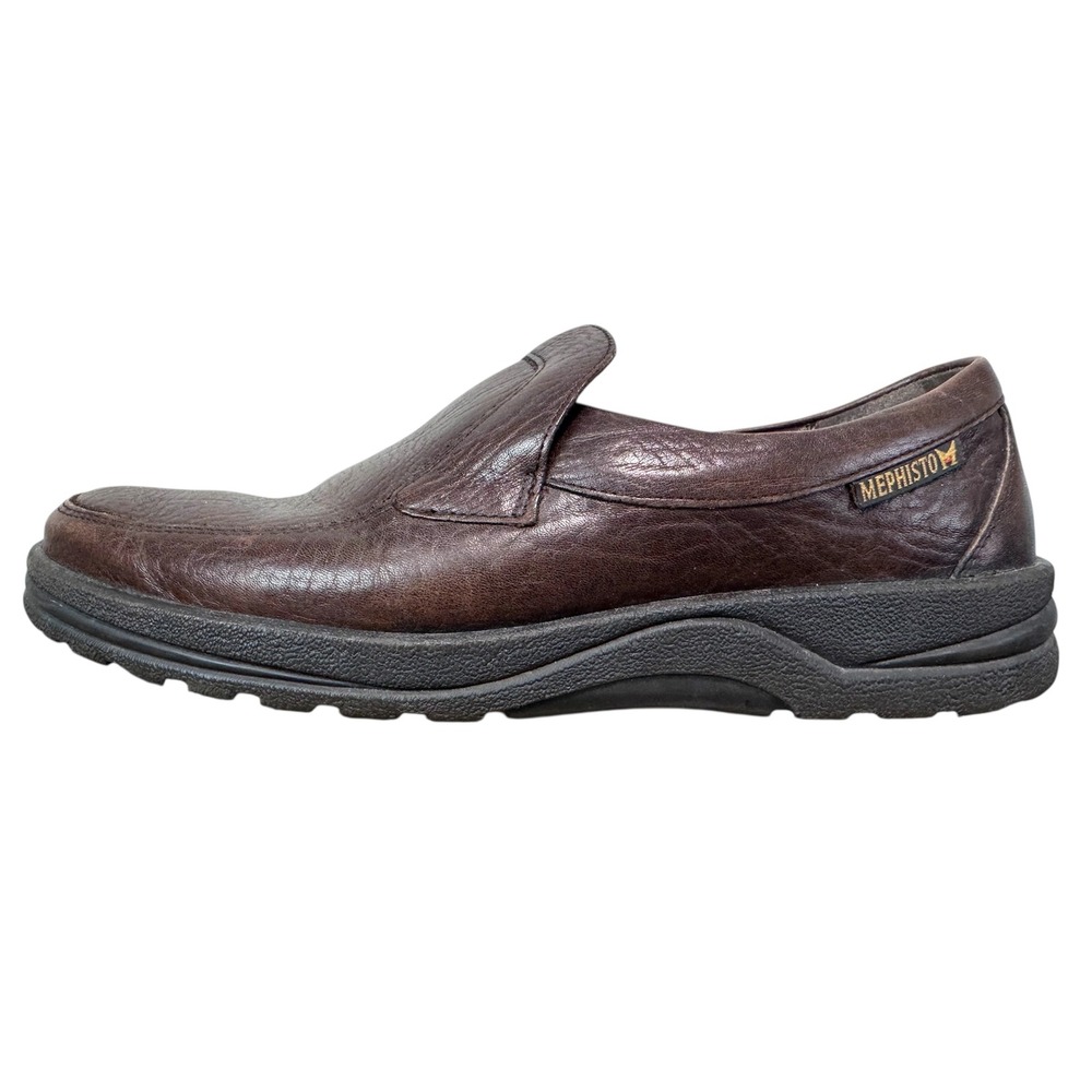 Mephisto Mens Mallory Brown Leather Slip On Loafer‎ Shoes Size 8 US EUR 7.5